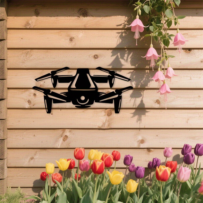 The Office Tech - Seni Dinding Aluminium Siluet Drone Modern