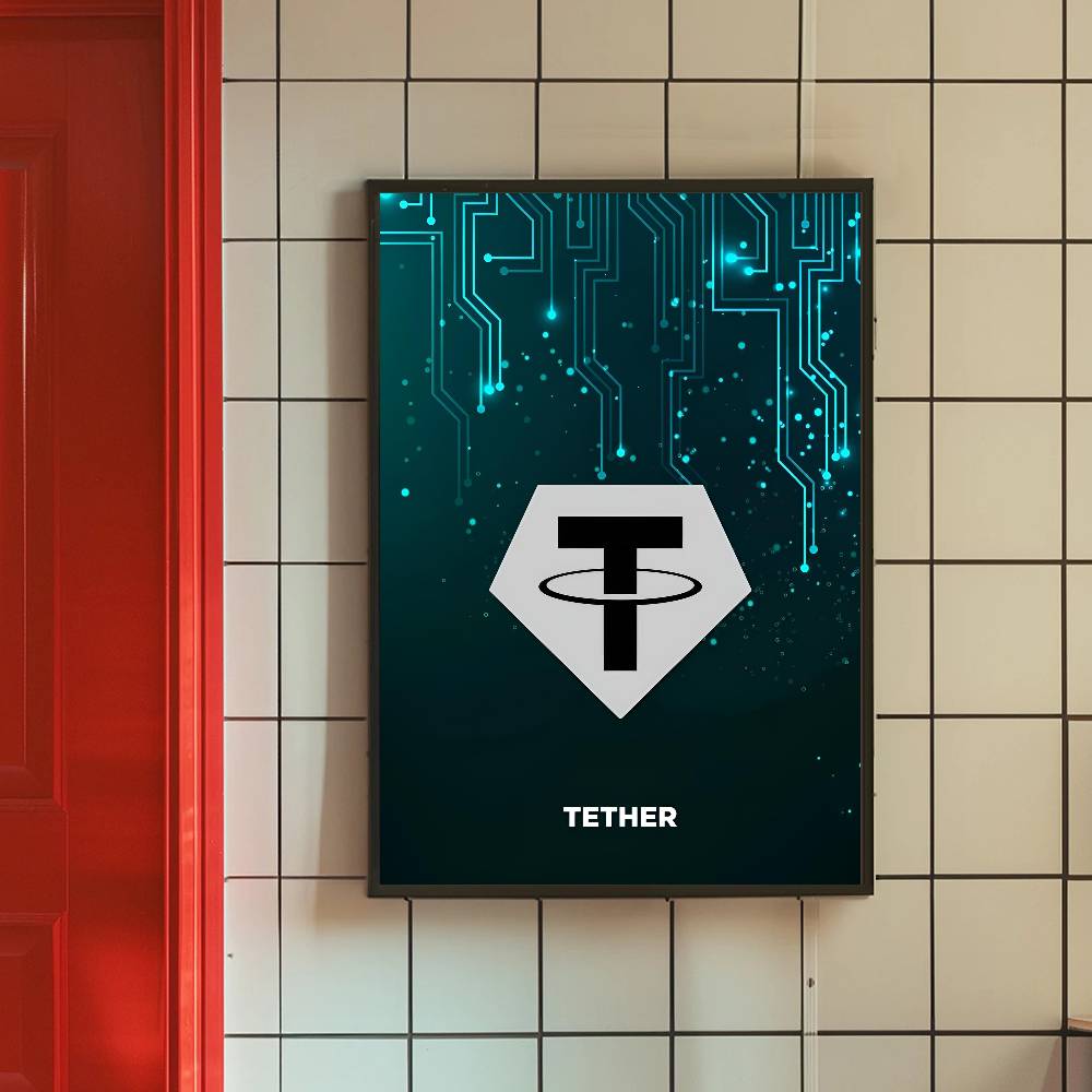Poster Simbol Kripto Sirkuit T - Tech Office Wallpaper ulasan dan harga
