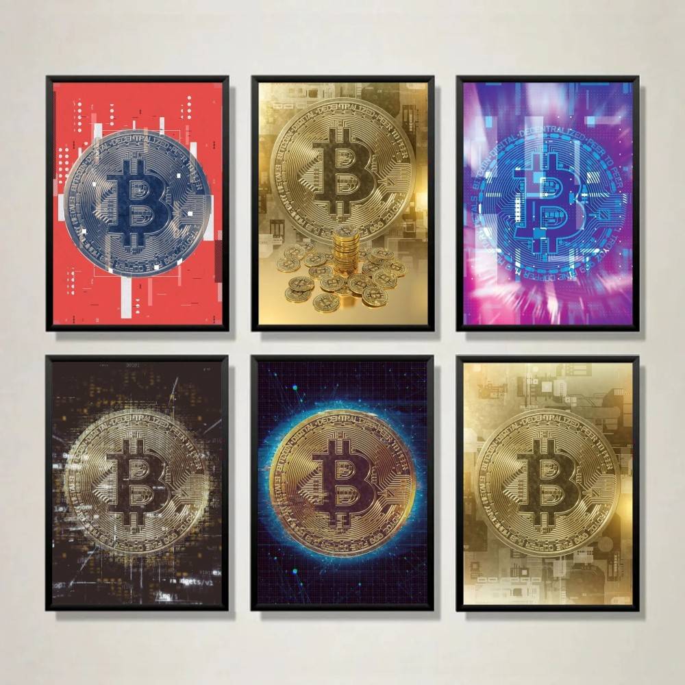 Poster Koin Emas Sirkuit Tekno - Tech Office Wallpaper ulasan dan harga