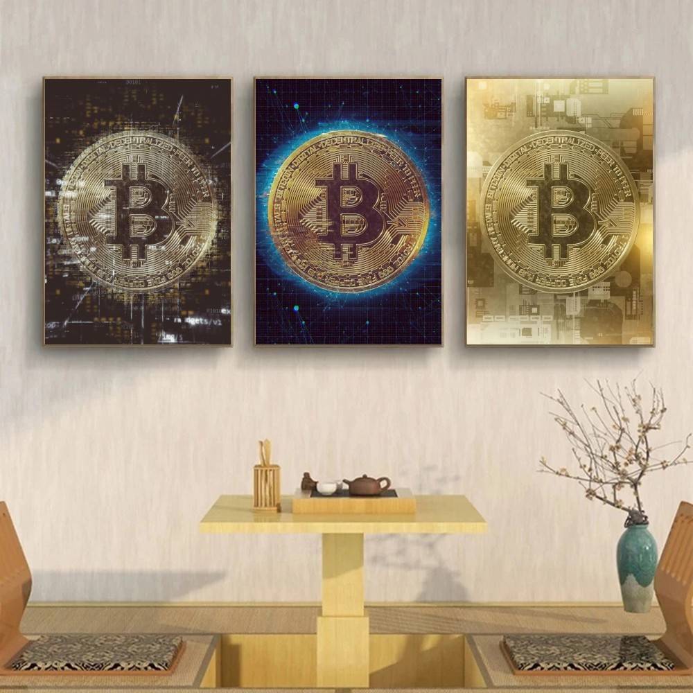 Poster Koin Emas Sirkuit Tekno - Tech Office Wallpaper ulasan dan harga