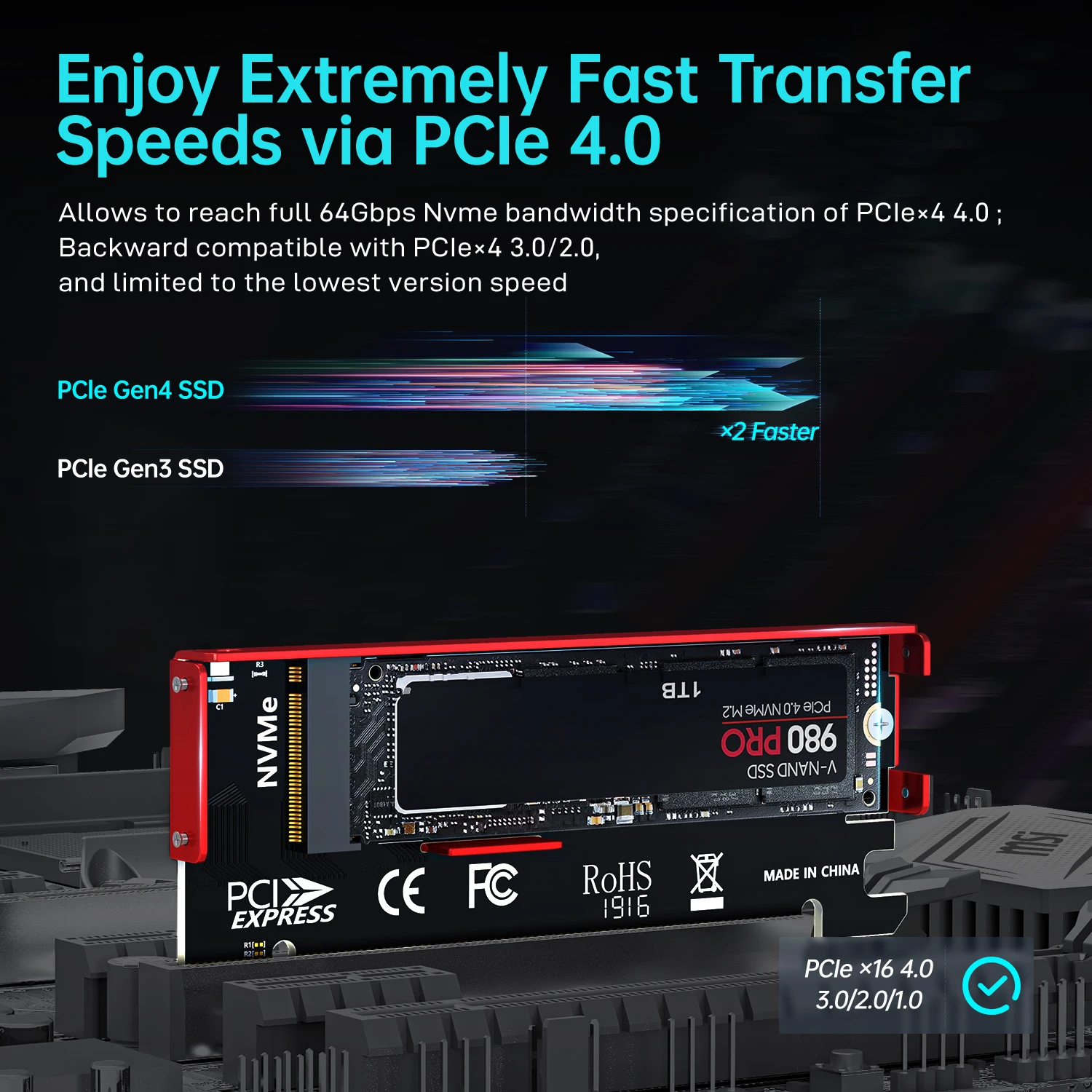 JEYI M.2 NVME Ke Adaptor PCIe  - Samsung Ssd 990 Pro ulasan dan harga